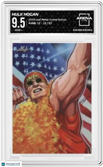 2023 Leaf Metal Anime Nation Hulk Hogan #ANB-12 /83 Arena Club 9.5