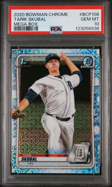 2020 Bowman Mega Box Chrome Mojo Refractor Tarik Skubal #BCP108 PSA 10