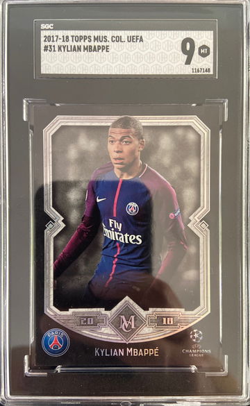 RARE 2017 Topps Museum KYLIAN MBAPPE RC ROOKIE SGC 9 Potential POP 11 