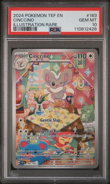 2024 Pokemon Temporal Forces Illustration Rare Cinccino #183 PSA 10