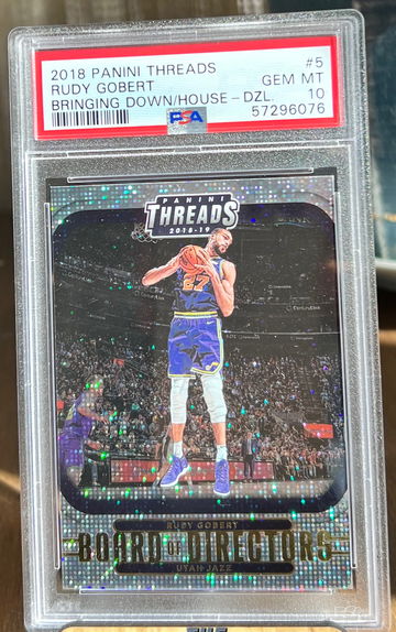 2018 Panini Threads Board of Directors Dazzle - #5 - RUDY GOBERT PSA 10 Gem Mint