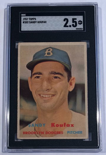 1957 Topps #302 Sandy Koufax SGC 2.5