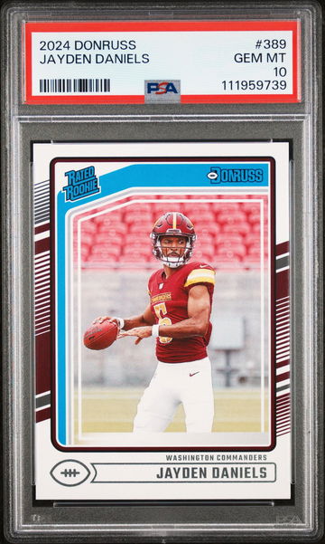 2024 Panini Donruss Rated Rookie Jayden Daniels #389 PSA 10