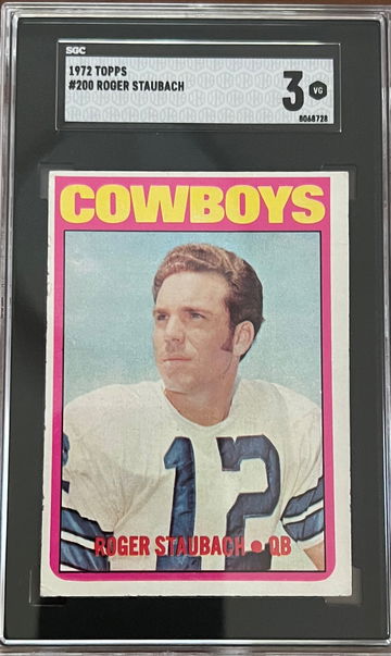 1972 Topps Roger Staubach RC SGC 3