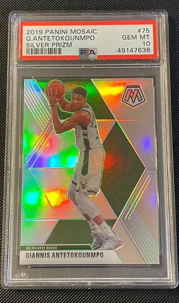 Giannis ANTETOKOUNMPO 2019 Mosaic Silver Prizm PSA 10