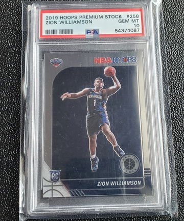 2019 Hoops Premium Stock variation Zion Williamson PSA 10