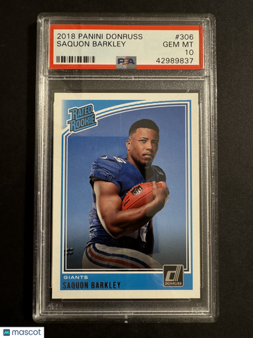 2018 Panini Donruss Football Saquon Barkley #306 PSA 10
