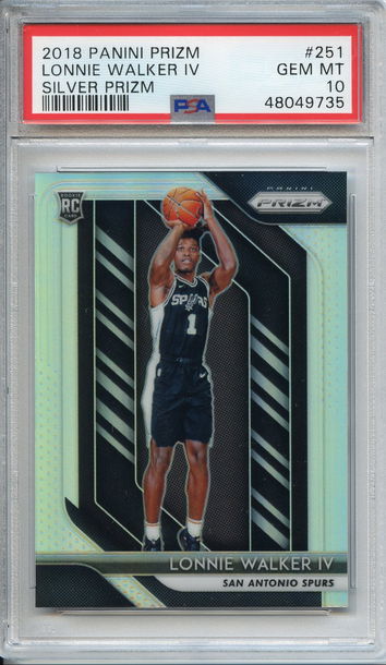 Lonnie Walker IV Silver Prizm Rookie PSA 10 NEP 735