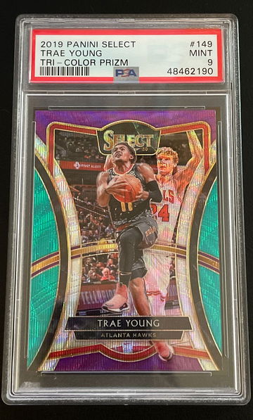 Trae Young 2019 Select Premier Tricolor Prizm PSA 9
