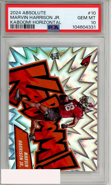 2024 PANINI ABSOLUTE KABOOM! HORIZONTAL MARVIN HARRISON JR  #10 PSA 10 RC