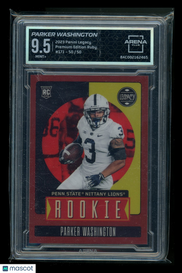 2023 Panini Legacy Premium Edition Ruby Parker Washington #171 /50 RC Arena Club 9.5