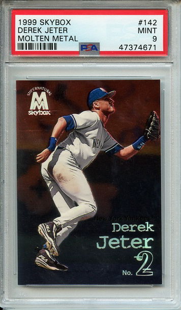 Derek Jeter 1999 Fleer Skybox Molten Metal #142 Supernatural PSA 9 Mint! 4671 