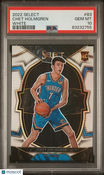 CHET HOLMGREN 2022-23 Select Rookie White Prizm /149 PSA 10 #83 OKC Thunder