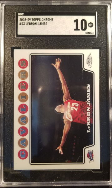 2008-09 Topps Chrome #23 Lebron James "Chalk Toss" SGC 10