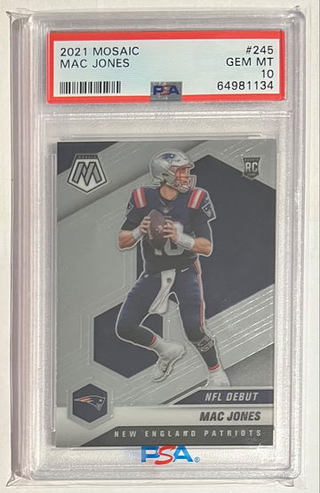 2021 Mosaic Mac Jones Patriots Rookie PSA 10