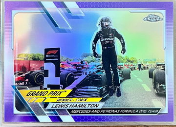2021 Topps Chrome Lewis Hamilton #143 Purple 275/399