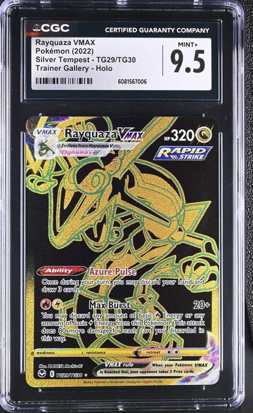 2022 Pokemon #TG29/TG30 Rayquaza VMAX Silver Tempest CGC 9.5