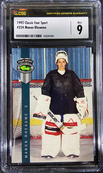 1992 Classic Four Sport Draft Picks ROOKIE Manon Rheaume CSG 9 MINT Low POP!