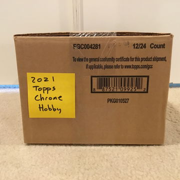 2021 Topps Chrome Baseball Hobby 12 Box Factory Sealed Case