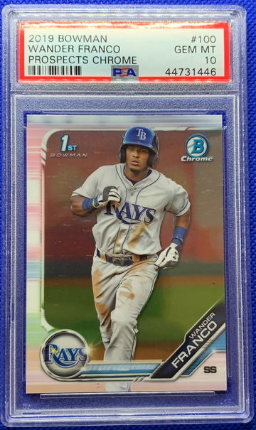 2019 Bowman Prospects Chrome Wander Franco PSA 10