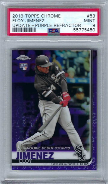 2019 Topps Chrome Update Purple Refractor Eloy Jimenez RC #53 /175 *PSA 9* Chicago White Sox 