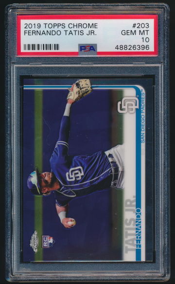 2019 Topps Chrome Fernando Tatis Jr PSA 10
