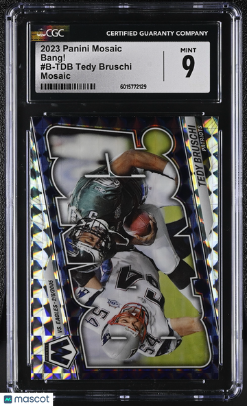 2023 Panini Mosaic Tedy Bruschi #B-TDB Mosaic Bang! CGC 9