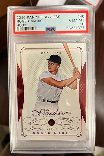 2016 Panini FLawless Roger Maris Ruby PSA 10