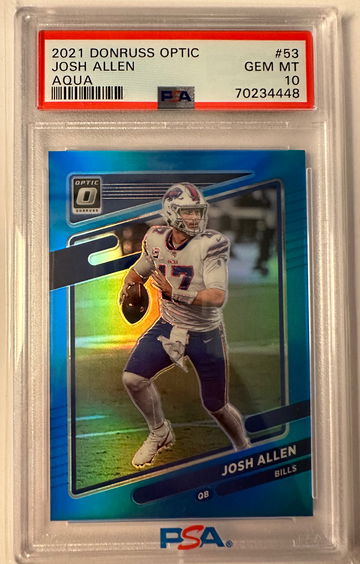 2021 Donruss Optic Josh Allen Aqua /299 Buffalo Bills