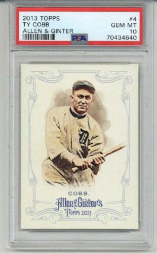 2013 TOPPS ALLEN & GINTER #4 TY COBB CARD DETROIT TIGERS PSA 10 LOW POP RARE