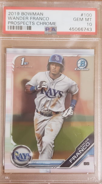 2019 BOWMAN CHROME 100 WANDER FRANCO PSA 10