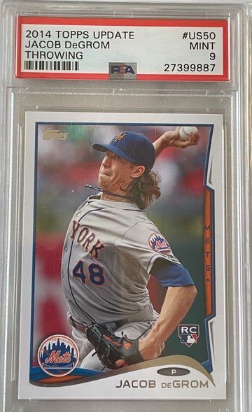 2014 Topps Update Jacob DeGrom Rookie PSA 9 Mets US50