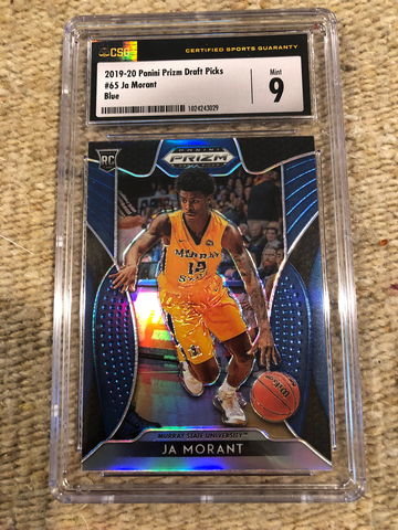 2019 Prizm Draft Picks Ja Morant Rookie Blue! CSG 9 Mint! 