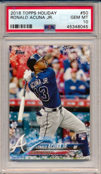 2018 Topps Holiday Ronald Acuna PSA 10