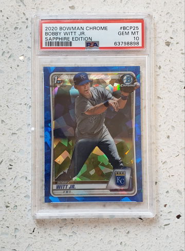 2020 Bowman Chrome Sapphire Refractor Bobby Witt Jr. Rookie PSA 10