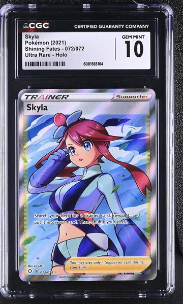 2021 Pokémon Sword & Shield Shining Fates Trainer Skyla Full Art #072/072 CGC 10