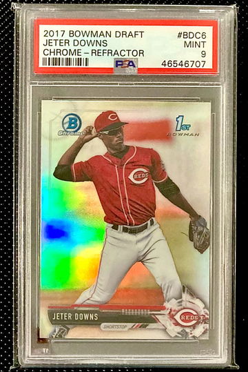 Jeter Downs 2017 Bowman Draft Chrome Refractor Rookie RC #BDC6 PSA 9 MINT Cincinnati Reds
