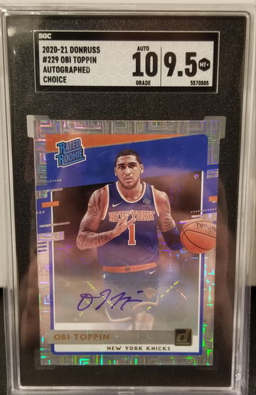 Obi Toppin Donruss Choice Mojo Rated Rookie Auto RC SGC 9.5/10