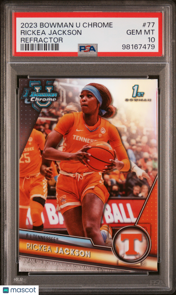 2023 Bowman University Chrome Rickea Jackson #77 Refractor PSA 10