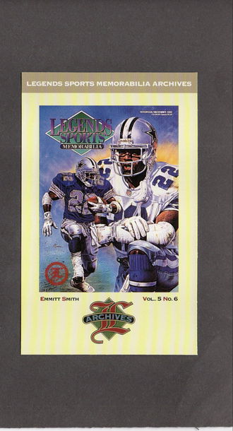 Emmitt Smith 1993 Legends Sports Memorabilia Archives Postcard Vol 5 No. 6