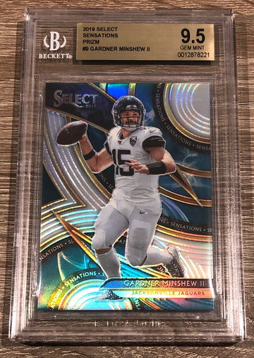 GARDNER MINSHEW II 2019 Panini Select SILVER PRIZM SENSATIONS 9 BGS 9.5 GEM MINT POP 60