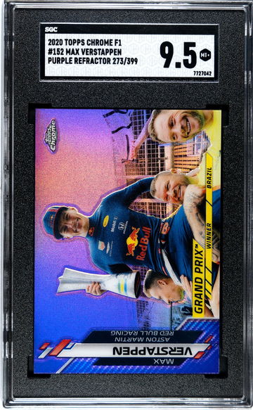 2020 Topps Chrome Max Verstappen Purple Refractor /399 #152  Formula 1 F1 SGC 9.5