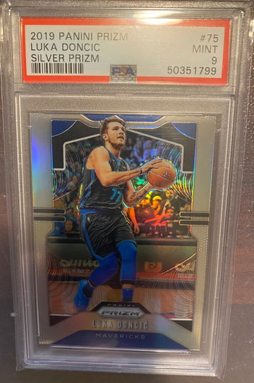 2019-20 Panini Silver Prizm #75 Luka Doncic Dallas Mavericks PSA 9 