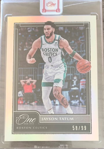 2020-21 Panini One and One Jayson Tatum #54 Sealed 58/99. 2021 Boston Celtics Raw Card. 