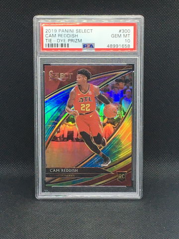 2019-20 Cam Reddish Select Courtside Tie-Dye Prizm Rookie /25 PSA 10 (Pop 2)