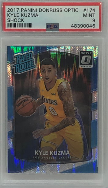 2017 Donruss Optic Shock Kyle Kuzma PSA 9