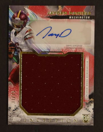 2023 Topps Inception RJA-JD Jayden Daniels Rookie Jumbo Relic Autograph Rookie /99 Washington