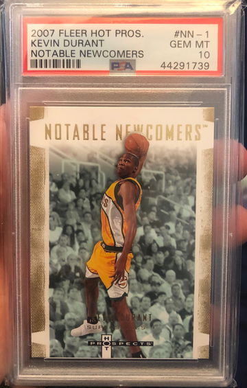 2007 Hot Prospects Kevin Durant Rookie PSA 10 notable newcomers 
