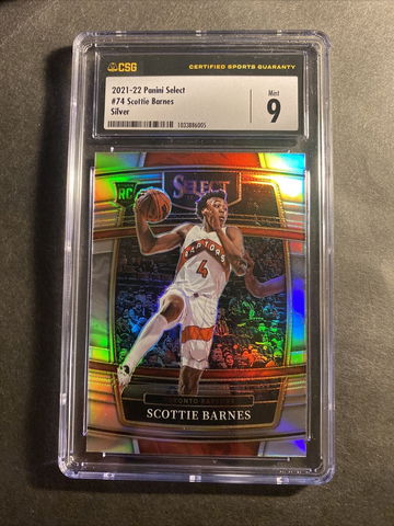 2021-22 Panini Select SILVER PRIZM #74 Scottie Barnes Rookie Card RC Toronto Raptors MINT 9
