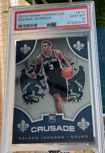 2019 PANINI CHRONICLES CRUSADE KELDON JOHNSON #519 RC PSA 10 Gem Mint Rookie! 🔥